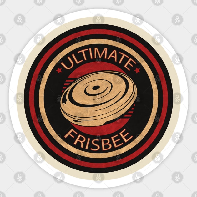 Ultimate Frisbee Vintage Sticker by CTShirts